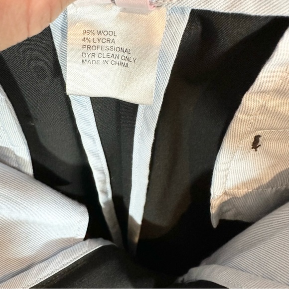 Women’s Size 12 Ann Mashburn Black Trouser Dress Pants 96% Wool Blend Straight - Picture 4 of 15